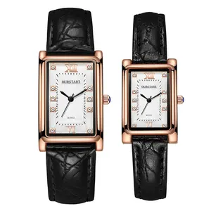Luxury Quartz Watches for Couple Leather strap Couple Watch Fashion watches for men and woman Female Male Clock Gif