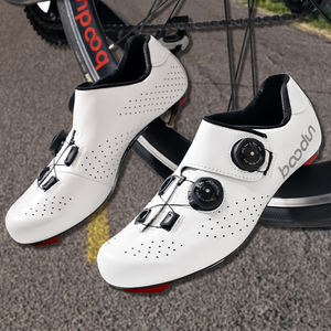 HBG 1291 Outdoor vera pelle in fibra di carbonio <span class=keywords><strong>scarpe</strong></span> da <span class=keywords><strong>ciclismo</strong></span> da <span class=keywords><strong>strada</strong></span> bici da uomo <span class=keywords><strong>scarpe</strong></span> da bicicletta - Product Image 1