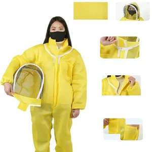 Pomelo New Beekeeping Protective <b>Suit</b> Yellow Jumpsuit Polyester Thick & Breathable 1 Year Warranty One-piece Anti <b>Bee</b> <b>Suit</b> - Product Image 6