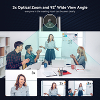 Caméra de conférence PTZ 4K avec zoom optique 3x, HDMI, USB, suivi automatique, montage mural, caméra de streaming