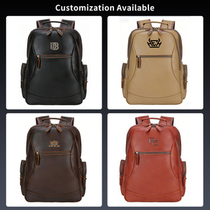New Design Vintage Full Grain Genuine Crazy Horse <strong>Leather</strong> <strong>Backpack</strong> Bag 15.6 Inches <strong>Laptop</strong> Real <strong>Leather</strong> Computer Bag <strong>Backpack</strong> - Product Image 5