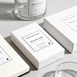Étiquettes autocollantes personnalisées de forme ronde, estampage or et argent, emballage cadeau, boîte résistante à l'eau, découpe à la presse, papier kraft résistant - Product Image 3