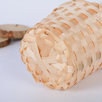 Panier de rangement portable en bambou tressé, style moderne et minimaliste, avec poignée, pour la cueillette, les pique-niques et le transport de légumes, provenant du Guangxi