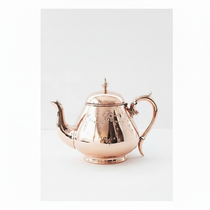 กาต้มน้ำทองแดงหรูหราที่มีด้ามจับทนความร้อนและเสน่ห์แบบดั้งเดิมสำหรับคนรักชาและห้องครัวในโลกเก่า - Product Image 1