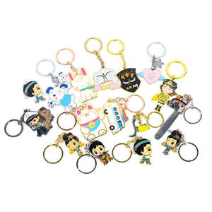 Portachiavi in Metallo Personalizzato con Logo 2D 3D Promozionale Carino Animale Cartone Animato Smalto Duro - Product Image 1