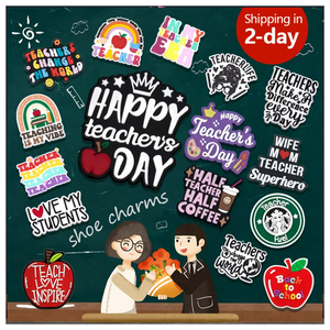 2025 recién llegados diseñador Universidad Volver a la escuela zapatos encantos feliz Día del maestro decoración de zapatos regalos Accesorios - Product Image 1