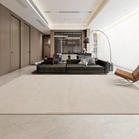 Tapis moderne de luxe en fausse fourrure de cachemire pour salon, tapis de sol doux couleur crème minimaliste, grand format antidérapant pour la décoration intérieure