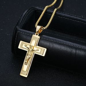 Stainless Steel <b>Cross</b> Pendant Necklace Unisex Gift Jewelry Geometric Design XG100 - Product Image 2
