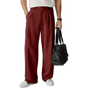 FOXA <b>Mens</b> Wide Leg Dress Pants Pleated Lightweight Breathable Casual <b>Trousers</b> <b>For</b> <b>Men</b> - Product Image 5