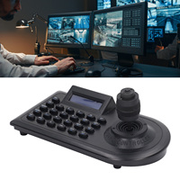Teclado para Cámara PTZ Analógica LCD con Joystick 4D, Controlador de Cámara PTZ Speed Dome para Linux, Enchufe Estadounidense, 100-240V