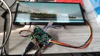 Module LCD Barre Allongée 12,3 Pouces Résolution 1920x720 IPS Angle de Vision Complet avec Carte Pilote HD-MI pour Tableau de Bord / Combiné d'Instruments de Voiture