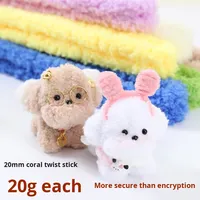 Boneka simulasi putar bulu karang 20mm 1M, boneka buatan tangan DIY bahan padat tebal kualitas tinggi batang Chenille