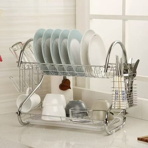 Estante de Almacenamiento para Tazones de Acero Inoxidable Tipo S, Escurridor de Metal para Cubiertos, Estante de <span class=keywords><strong>Cocina</strong></span> - Product Image 1