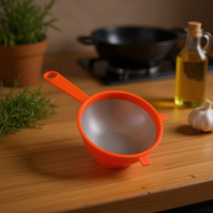 MNJ Plastic Handle Oil Filter 14Cm Strainer For Kitchen Cooking - Product Image 2