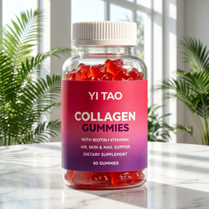 Gommes à la biotine, vitamine C et collagène, 60 unités, complément alimentaire pour la santé des cheveux, de la peau et des ongles, délicieuses gommes beauté. - Product Image 1