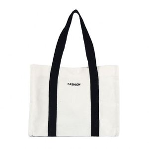 High Quality Cotton <b>Tote</b> Shopping <b>Bag</b> with Custom Logo Wholesale Printed Canvas Top <b>Tote</b> <b>Bags</b> Pockets <b>Zipper</b> Letter Features - Product Image 1