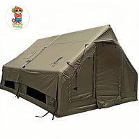 Tente gonflable professionnelle pour le camping en plein air, tissu Oxford 600D, coton imperméable, coupe-vent, quatre saisons, double couche, portable