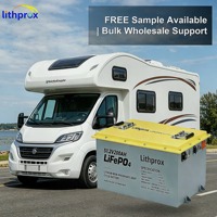 Batterie Lithprox LiFePO4 à décharge profonde 51.2V 200AH 10KW Grade RV Bluetooth Smart BMS Terminal M8 6000+ Cycles CE RoHS IP67 Basse Température