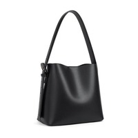 Sac à bandoulière simple et polyvalent pour femmes, indispensable pour le shopping, doublure en cuir véritable et PU, multifonctionnel