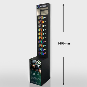 Présentoir personnalisé en acrylique pour lunettes optiques et solaires avec miroir et casiers - Product Image 2