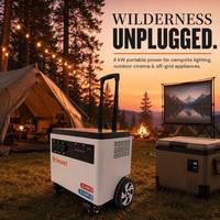 Station solaire portable extérieure 6000W 6092.8Wh avec batterie LiFePO4, alimentation de secours pour la maison et le camping-car, compatible panneau solaire, pour situations d'urgence