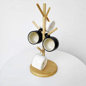 Offre Spéciale support de tasse en bambou de Type debout moderne support de théière de support d'arbre de tasse de café pour l'utilisation de Type d'installation de compteur - Product Image 1