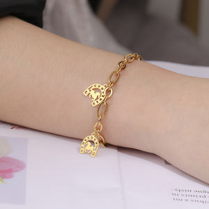 Misthape portafortuna ferro di cavallo bracciale in acciaio inox ferri di cavallo ciondolo bracciale per uomo donna regali equestri per gli amanti del cavallo - Product Image 4