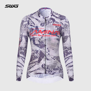 SWG personnalisé dégradé néon cyclisme <span class=keywords><strong>maillot</strong></span> hommes femmes respirant léger course Fit route gravier vêtements de vélo - Product Image 2