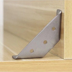 Support d'angle en forme de L en acier inoxydable, support d'angle à 90 degrés pour étagère de meubles, accessoire de quincaillerie durable résistant à la rouille - Product Image 3