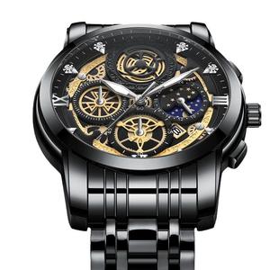 OEM ODM Stainless Steel Alloy Designer Men's Mechanical Watches Coin Luxury 41MM Glass Dial Waterproof Quartz Watches - Product Image 6