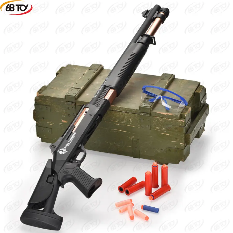 New Product Shell Ejecting Toy Gun Soft Bullet Manual Reload metal shotgun toy for Boy hot sale Toy Rifle Gun