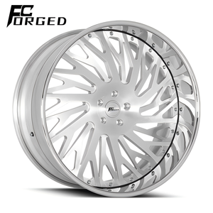 Jantes en <span class=keywords><strong>alliage</strong></span> d'aluminium forgé 2/3 pièces de 22, 24 et 26 pouces avec design en maille, nouvelles jantes noires - Product Image 2