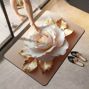 סגנון מודרני datom אמבט מחצלת כביסה מרופפת מלבן לא להחליק מלבן לא להחליק מחצלת גאומטרית - Product Image 3