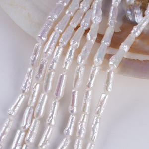 Perles baroques longues de 5-6 mm, semi-finies, pour collier DIY, fournies directement par le fabricant - Product Image 5