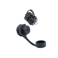 LSHITECH M20 IP67 Tipo-C 3.1 Conector Hembra de Bayoneta para Panel, Industrial para Exteriores, OEM