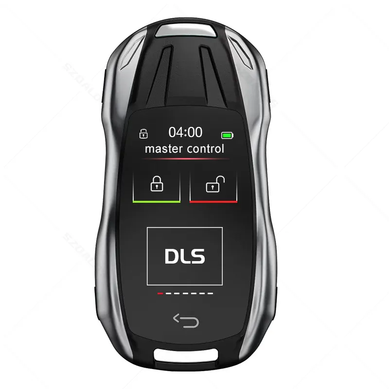 مفتاح ذكي من SZDALOS طراز 828 بشاشة LCD على طراز Porsche، مفتاح رقمي بشاشة LCD للسيارة من أجل التحكم عن بُعد من دون مفاتيح