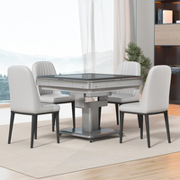 Table de mahjong automatique de luxe avec roues pliantes en métal silencieuses pour le divertissement