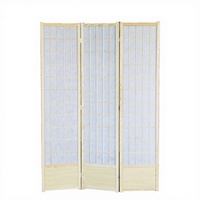 Paravent pliant en bambou de style artistique traditionnel à 3 panneaux DISHI, écran de séparation en bois pour la maison, le bureau ou la chambre