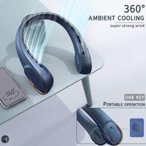 Ventilador Portátil sin Aspas, Recargable por USB, Motor sin Escobillas, 4 Aspas, Ventilador de Cuello Colgante, Ventilador de Banda para el Cuello - Product Image 4