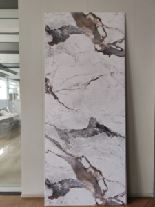 Panneau mural de douche en PVC effet marbre béton foncé 1/1,2 m, qualité supérieure, imperméable, finition UV, panneau décoratif pour salle de bain - Product Image 6