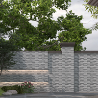 Carreaux de porcelaine antibactériens 3D effet brique 300x600mm |   Carreaux muraux extérieurs modernes pour les façades d'hôtels et de villas, antidérapants
