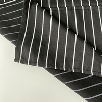 Tablier de cuisine en coton et polyester à rayures noires/blanches, tendance, avec poches pour hommes et femmes