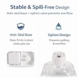 Distributeur automatique de nourriture pour animaux de compagnie à gravité - Grande capacité, design solide et portable, construction en plastique, sans alimentation électrique - Product Image 2