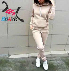 Conjunto Deportivo de 2 Piezas para Mujer, Sudadera con Capucha y Pantalones de Felpa, para Otoño e Invierno - Product Image 3