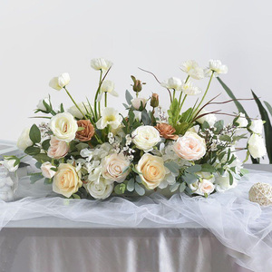 Customized 50 cm Pink Rose Faux Flora Ball Realistic Artificial Silk Wedding Event Decorative Table Centerpiece - Product Image 6