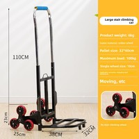 Carro de Transporte Plegable Resistente para Subir Escaleras, de Arrastre Manual y Empuje, Remolque Pequeño para Herramientas, Venta al por Mayor de Fábrica Hanak