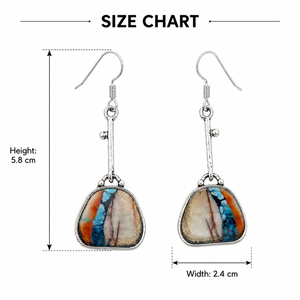 Orecchini Pendenti Lunghi Vintage a Forma di Lucchetto Colorato, Gioielli Creativi di Moda per Donne - Product Image 5