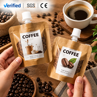 Pochettes à bec verseur haute barrière anti-humidité, directement de l'usine, matériaux personnalisables pour boissons concentrées commerciales (café, lait)