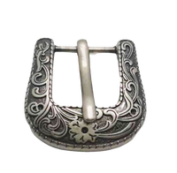 Boucle de ceinture en métal moulé Langming ZB002-15, plaqué argent antique, rétro, 15 mm, en alliage de zinc, avec logo imprimé par transfert thermique