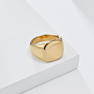 Fashion <b>Rings</b> Geometric <b>Titanium</b> Steel Unisex Gold Silver Black Minimalist Style Gift Jewelry - Product Image 3